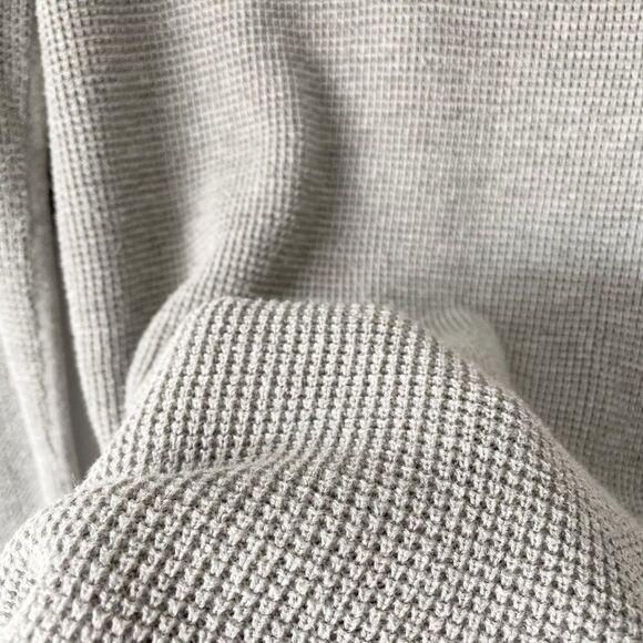 Men’s Gray Long Sleeve Thermal Shirt – Casual Slim Fit Waffle Knit Crewneck L - Picture 5 of 12